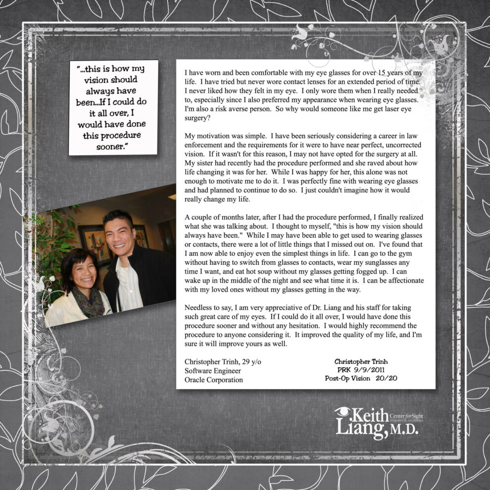 Chris Trinh LASIK Testimonial