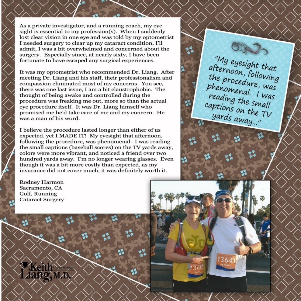 Rodney Harmon Cataract Surgery Scrapbook