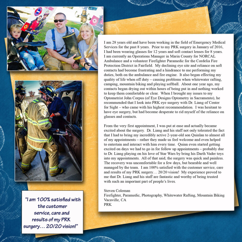 Steve Coleman PRK Surgery Scrapbook