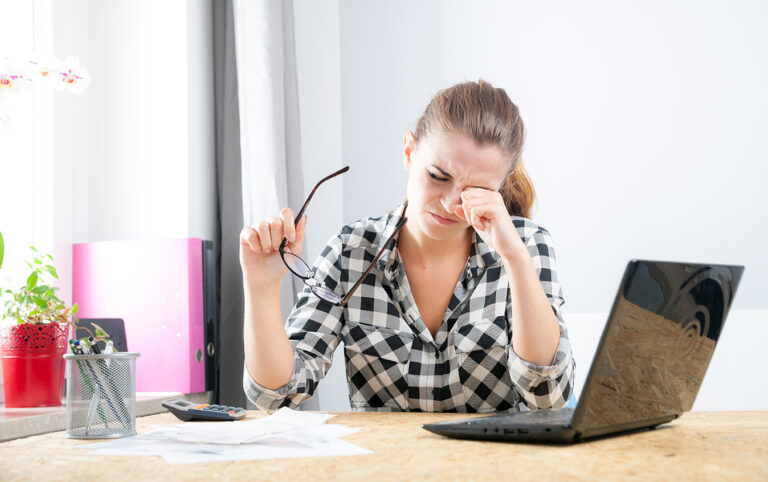 Woman suffering From Dry Eyes