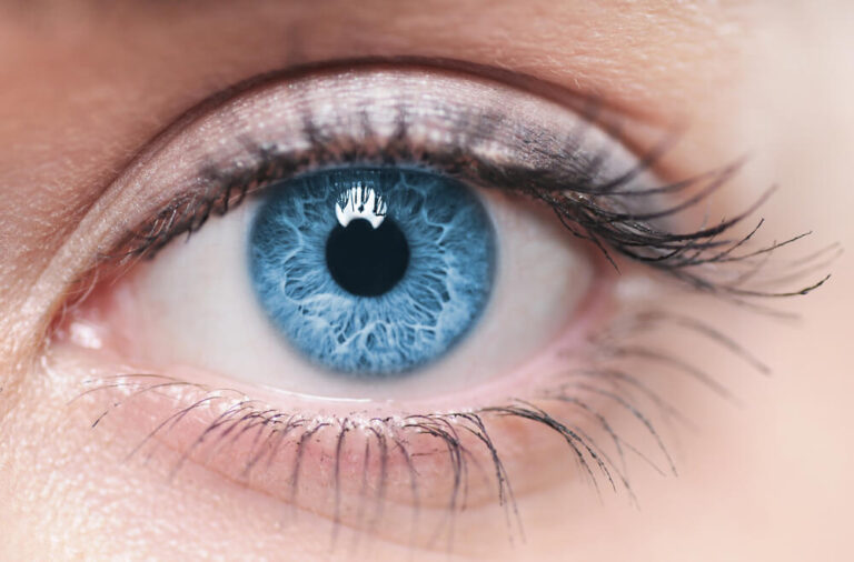 Close up of a blue eye